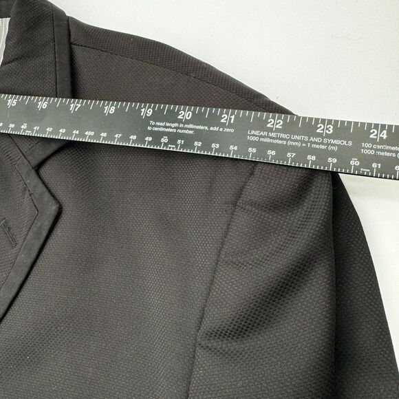CARAVELLI Men's 2 Piece Black Formal‎ Suit Set Jacket 58 Long Pants 54" Waist - Picture 9 of 16
